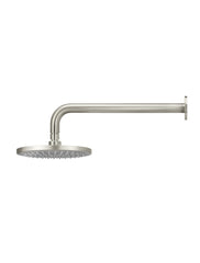 Meir ROUND Wall Shower 200mm Rose, 400mm Curved Arm In Chrome - Matte Black - Tiger Bronze - Champagne - Brushed Nickel