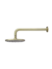 Meir ROUND Wall Shower 200mm Rose, 400mm Curved Arm In Chrome - Matte Black - Tiger Bronze - Champagne - Brushed Nickel