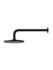 Meir ROUND Wall Shower 200mm Rose, 400mm Curved Arm In Chrome - Matte Black - Tiger Bronze - Champagne - Brushed Nickel