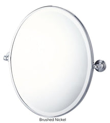 MAYER Pivot Oval Mirror In Chrome - Matte Black - Brushed Brass - Brushed Nickel