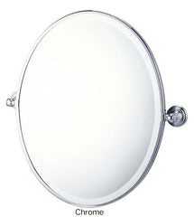MAYER Pivot Oval Mirror In Chrome - Matte Black - Brushed Brass - Brushed Nickel