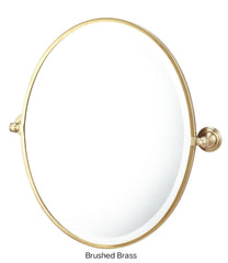 MAYER Pivot Oval Mirror In Chrome - Matte Black - Brushed Brass - Brushed Nickel