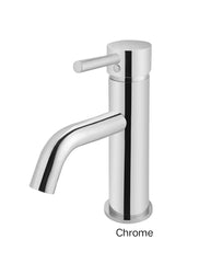 Meir ROUND Basin Mixer Curved In Chrome - Matte Black - Tiger Bronze - Champagne - Brushed Nickel