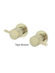 Meir ROUND Quarter Turn Wall Top Assemblies In Matte Black - Tiger Bronze - Champagne - Brushed Nickel