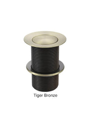 Meir BASIN Pop Up Waste 32mm - NO Overflow / Unslotted Or Over flow / Slotted In Chrome - Matte Black - Tiger Bronze - Champagne - Brushed Nickel