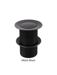 Meir BASIN Pop Up Waste 32mm - NO Overflow / Unslotted Or Over flow / Slotted In Chrome - Matte Black - Tiger Bronze - Champagne - Brushed Nickel