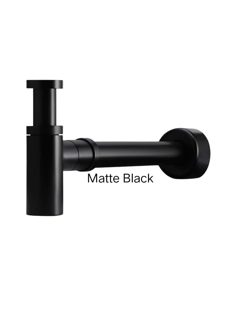 Meir ROUND Bottle Trap For 32mm Basin Waste And 40mm Outlet In Chrome - Matte Black - Tiger Bronze - Champagne - Brushed Nickel