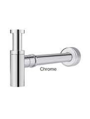 Meir ROUND Bottle Trap For 32mm Basin Waste And 40mm Outlet In Chrome - Matte Black - Tiger Bronze - Champagne - Brushed Nickel