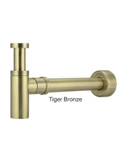 Meir ROUND Bottle Trap For 32mm Basin Waste And 40mm Outlet In Chrome - Matte Black - Tiger Bronze - Champagne - Brushed Nickel