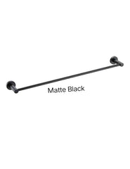 Meir ROUND SIngle Towel Rail In Chrome - Matte Black - Tiger Bronze - Champagne - Brushed Nickel