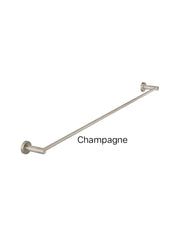 Meir ROUND SIngle Towel Rail In Chrome - Matte Black - Tiger Bronze - Champagne - Brushed Nickel