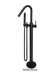 Meir ROUND Freestanding Bath Spout And Hand Shower In Chrome - Matte Black - Tiger Bronze - Champagne - Brushed Nickel