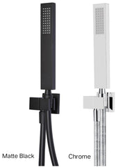 Meir SQUARE Shower On Bracket In Chrome Or Matte Black