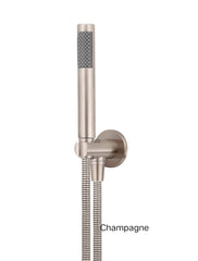 Meir ROUND Hand Shower On Fixed Bracket In Chrome - Matte Black - Tiger Bronze - Champagne - Brushed Nickel