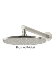 Meir ROUND Wall Shower 300mm Rose, 400mm Arm In Matte Black - Tiger Bronze - Champagne - Brushed Nickel