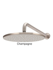 Meir ROUND Wall Shower 300mm Rose, 400mm Curved Arm In Matte Black - Tiger Bronze - Champagne - Brushed Nickel