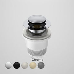 RUBANE II Bath Pop-Up Plug & Waste In Chrome - Matte Black - Brushed Brass - Gunmetal - Brushed Nickel