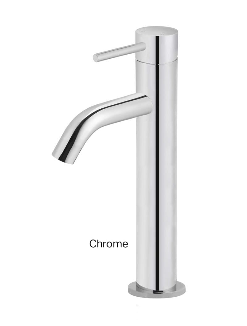 Meir PICCOLA Tall Basin Mixer Tap In Chrome - Matte Black - Tiger Bronze - Brushed Nickel-Chrome