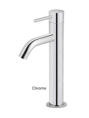 Meir PICCOLA Tall Basin Mixer Tap In Chrome - Matte Black - Tiger Bronze - Brushed Nickel-Chrome