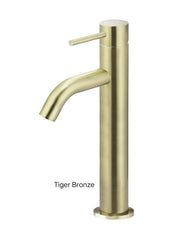 Meir PICCOLA Tall Basin Mixer Tap In Chrome - Matte Black - Tiger Bronze - Brushed Nickel-Tiger Bronze