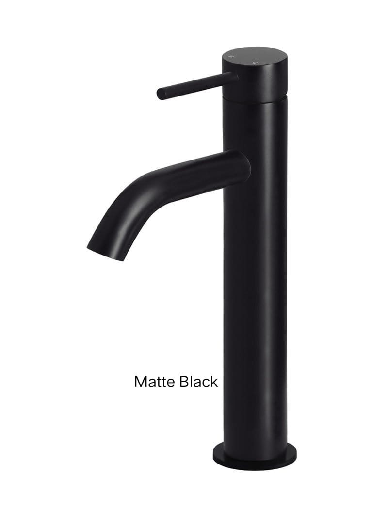 Meir PICCOLA Tall Basin Mixer Tap In Chrome - Matte Black - Tiger Bronze - Brushed Nickel-Matte Black