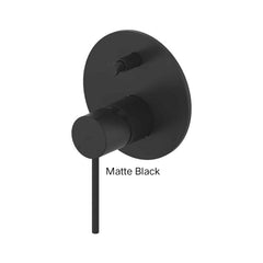 GISELE Shower or Bath Diverter Mixer In Chrome - Matte Black - Brushed Brass - Brushed Stainless - Brushed Copper - Gunmetal