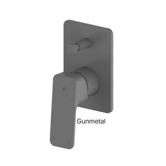 SWEPT Shower or Bath Diverter Mixer In Chrome - Matte Black - Brushed Nickel - Gunmetal