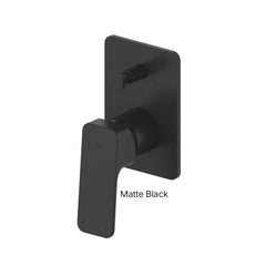 SWEPT Shower or Bath Diverter Mixer In Chrome - Matte Black - Brushed Nickel - Gunmetal