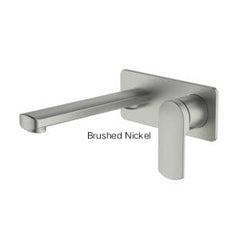 CORBAN Wall Basin Mixer with Faceplate In Chrome - Matte Black - Brushed Nickel