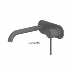 GISELE Wall Basin Mixer W/Plate In Chrome - Matte Black - Brushed Brass - Brushed Stainless - Gunmetal