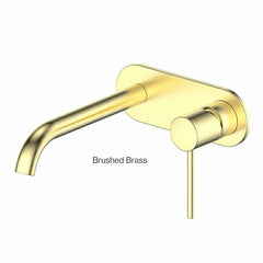 GISELE Wall Basin Mixer W/Plate In Chrome - Matte Black - Brushed Brass - Brushed Stainless - Gunmetal