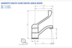 MARKETTI Healthcare Swivel Basin Mixer