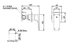 SWEPT Shower Mixer In Chrome - Matte Black - Brushed Nickel - Gunmetal