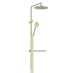 TEXTURA Twin Rail Shower In Matte Black - Brushed Brass - Brushed Stainless - Gunmeatal