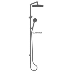 GISELE Twin Rail Shower In Chrome - Matte Black - Brushed Brass - Brushed Stainless - Gunmetal