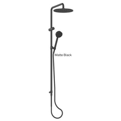 GISELE Twin Rail Shower In Chrome - Matte Black - Brushed Brass - Brushed Stainless - Gunmetal