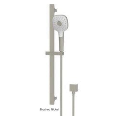 CORBAN Adjustable Rail Shower In Chrome - Matte Black - Brushed Nickel