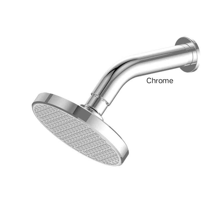 GLIDE RainBoost Shower Rose With Arm In Chrome - Matte Black - Brushed Nickel