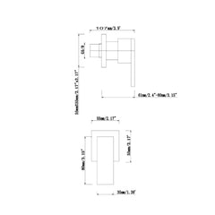CRISS Square Handle Wall Top Assemblies