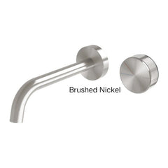 Phoenix AXIA Wall Basin / Bath Curved Outlet Mixer Set 180mm In Chrome - Matte Black - Brushed Nickel