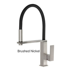 Phoenix VEZZ Flexible Hose Sink Mixer Square In Chrome - Matte Black - Brushed Nickel
