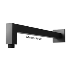 Phoenix LEXI Shower Arm 400mm Square In Chrome - Matte Black - Brushed Nickel - Gunmetal
