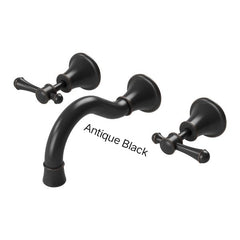 Phoenix NOSTALGIA Lever Bath Set 180mm Shepherds Crook In Chorme - Antique Black - Brushed Nickel