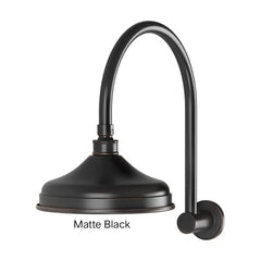 Phoenix NOSTALGIA Vintage Shower Arm & Rose In Chrome - Antique Black - Brushed Nickel