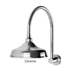 Phoenix NOSTALGIA Vintage Shower Arm & Rose In Chrome - Antique Black - Brushed Nickel