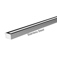 Phoenix FLAT Slimline Channel Drain 30x600mm Outlet 65mm In Stainless Steel Or Matte Black