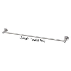 Phoenix RADII SS 316 Single Or Double Towel Rail 800mm Round Plate