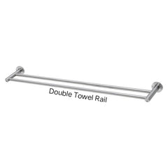 Phoenix RADII SS 316 Single Or Double Towel Rail 800mm Round Plate