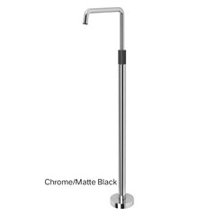 Phoenix TOI Floor Mounted Bath Mixer In Chrome/Matte Black - Matte Black - Matte Black/Rose Gold