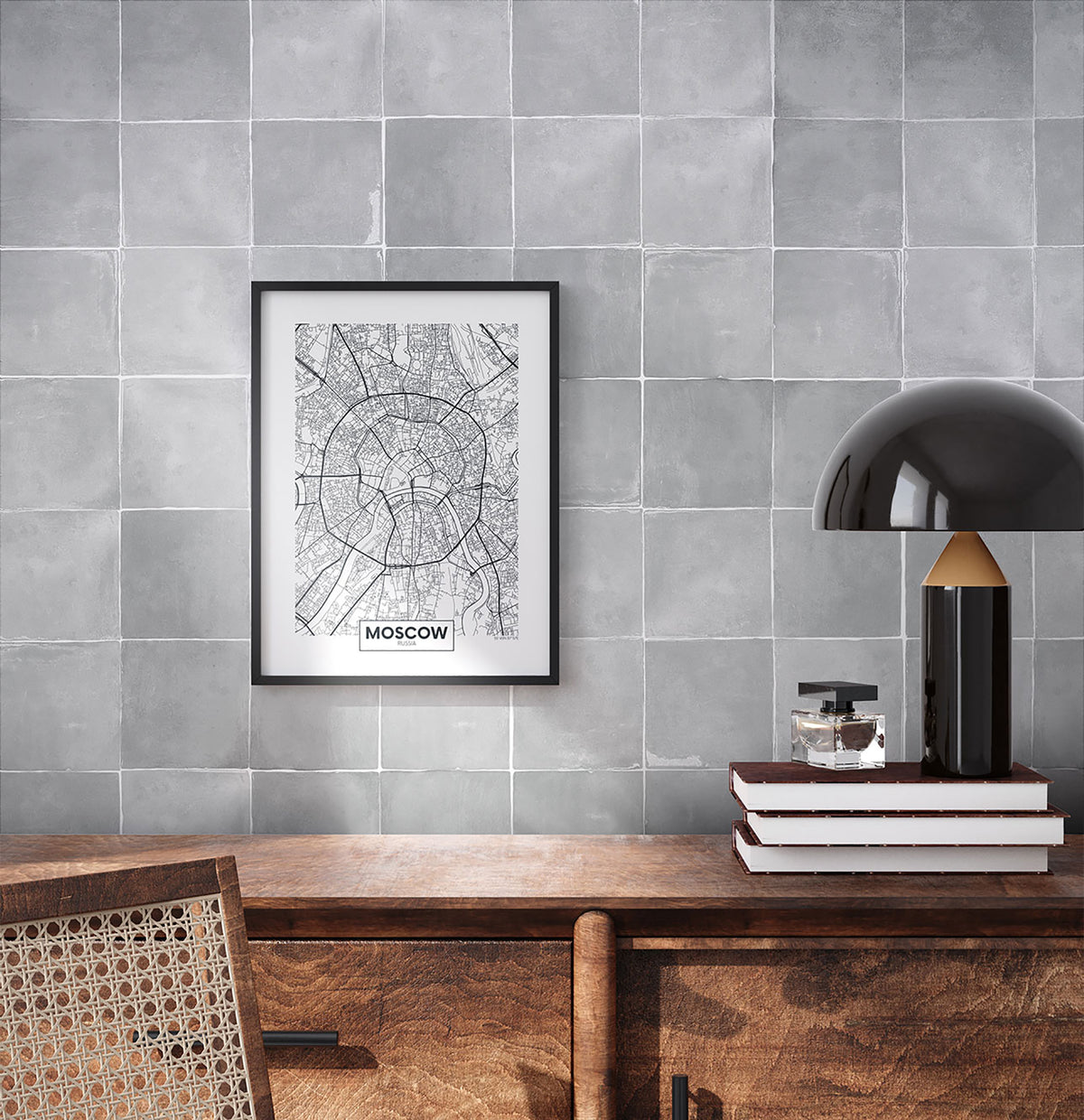 BRUME DOVE GREY DECOR 130X130